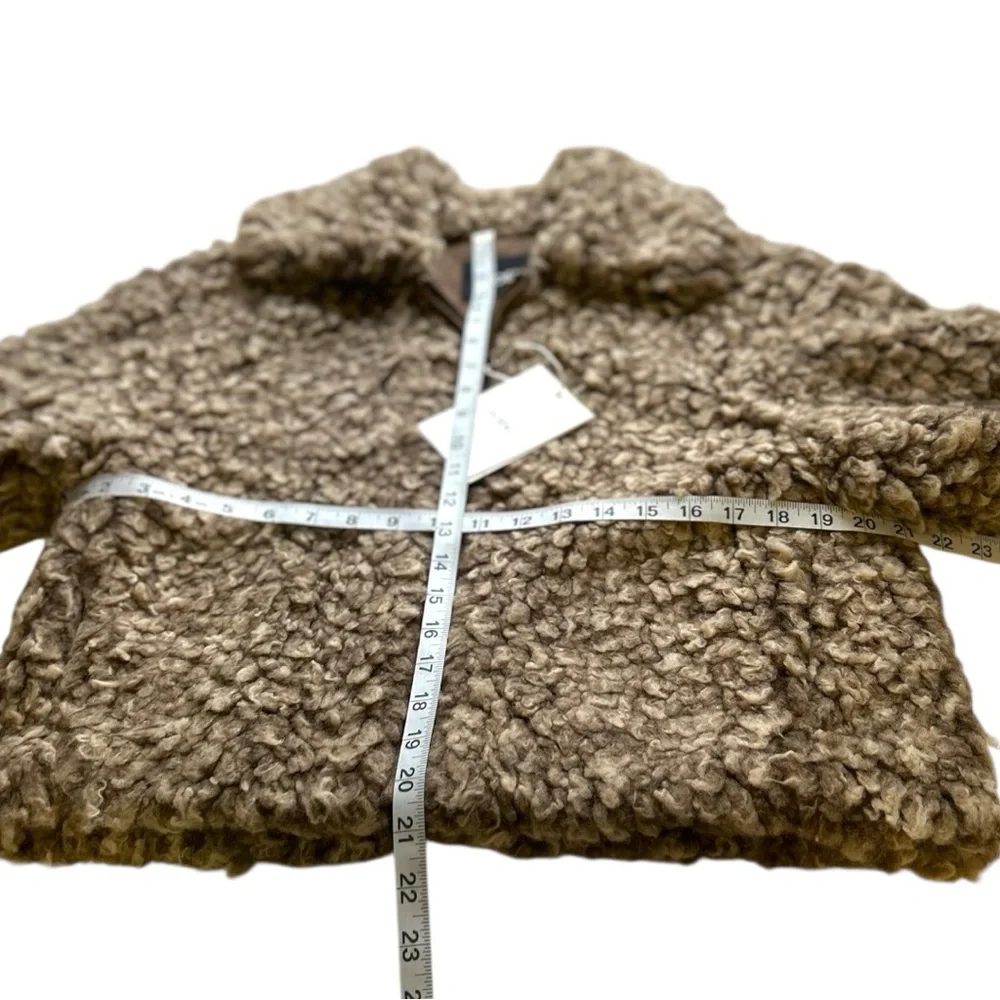 NWT Goen. J Wool Blend Faux Shearling Bomber Jacket - Picture 7 of 10